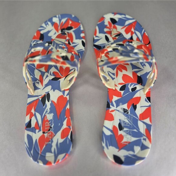 NWOT Lauren Ralph Lauren Audrie Womens Floral Print Jelly Thong Sandals - Picture 2 of 7